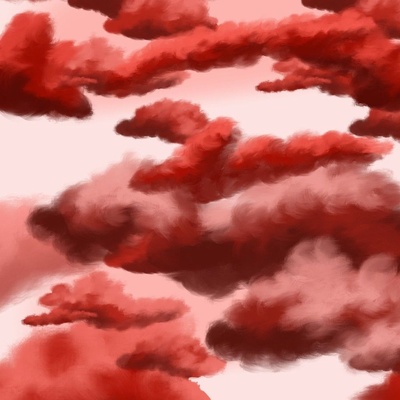 Red Clouds Fabric, Wallpaper and Home Decor | Spoonflower